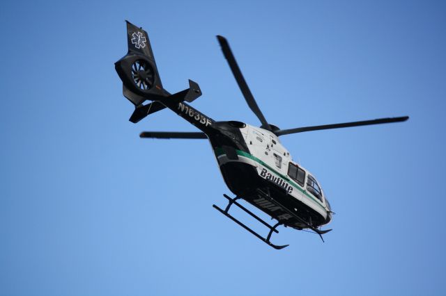 Eurocopter EC-635 (N163BF) - Bayflite 2 (N163BF) prepares for departs from the roof of Sarasota Memorial Hospital