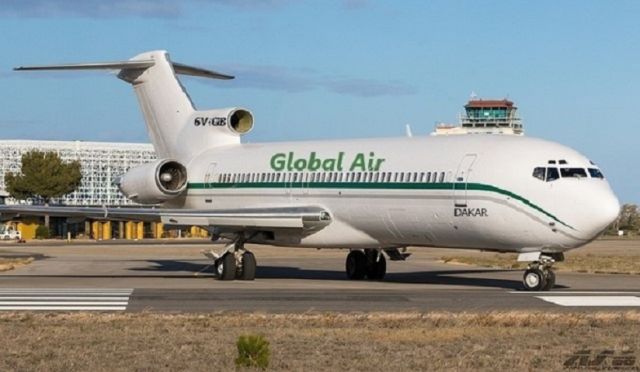 Boeing 727-100 (6VGB) - APRES PLUSIEURS ROTATIONS DANS LA SOUS REGION ET UN PEU EN ORIENT ET EN OCCIDENT, LE B727-200 6V-GB(admission temporaire) CAP SUR DAKAR. 