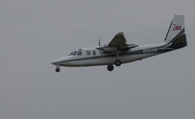 Gulfstream Aerospace Jetprop Commander (N515AM) - On final is this 1980 Rockwell Commander  695 in the Autumn of 2018.