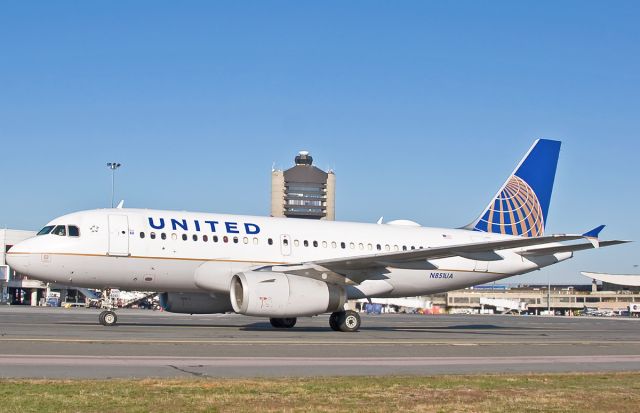 Airbus A319 (N851UA) - Friendship A319 service @ KBOS Logan Airport