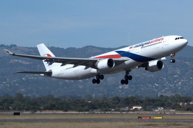 Airbus A330-300 (9M-MTB) - Heading skywards off runway 23 and heading home to Kuala Lumpur, Malaysia. Thursday, 4th April 2013.