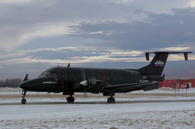 Beechcraft 1900 (C-GXCA) - Winter departure from CYHU. NDL191, January 6, 2019