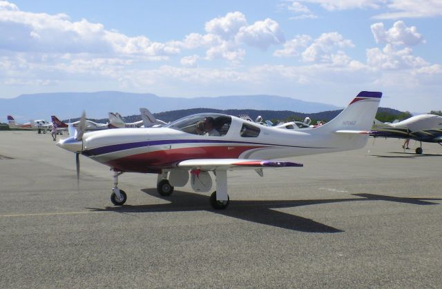 Lancair Legacy 2000 (N70AZ) - N70AZ - taxi from Lancair Display Area at Sedona AZ during the 2012 Lancair Fly-In.