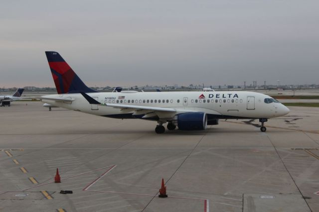 Airbus A220-100 (N118DU) - Spotted while waiting for my flight out of ORD - Oct 11, 2020
