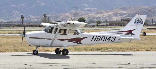 Cessna Skyhawk (N60143) - Taxiing for departure at Chino