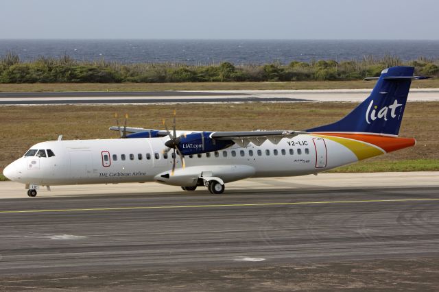 ATR ATR-72 (V2-LIC) - First arrival of an AT76 to Hato done by LIAT.