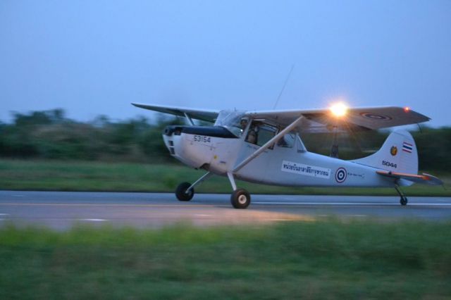 Cessna L-19 Bird Dog (05-3154) - small military training field near bangkok