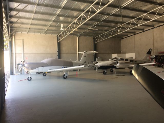 Piper Saratoga (VH-MNV) - New home and hangar