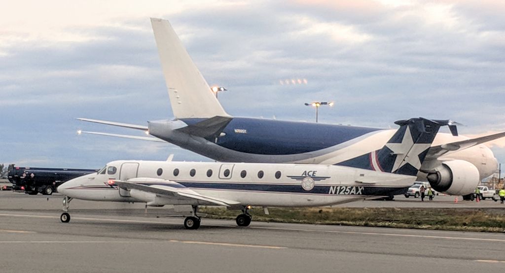 Beechcraft 1900 (N125AX) - Alaska Cenrtal Express Terminal, Anchorage International Airport