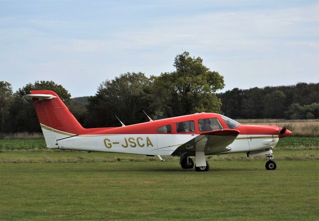 Piper Arrow 4 (G-JSCA) - A quick visit to this small airfield.Cromer Northrepps 7 October 2018