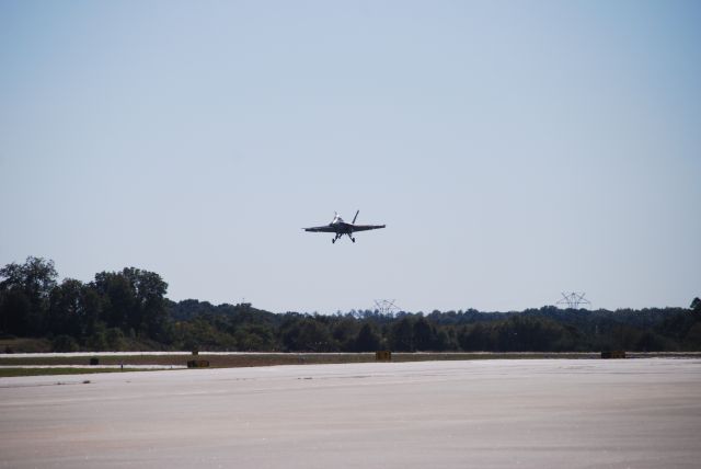 McDonnell Douglas FA-18 Hornet (16-6467) - F-18 landing at the Anderson Regional Airshow.