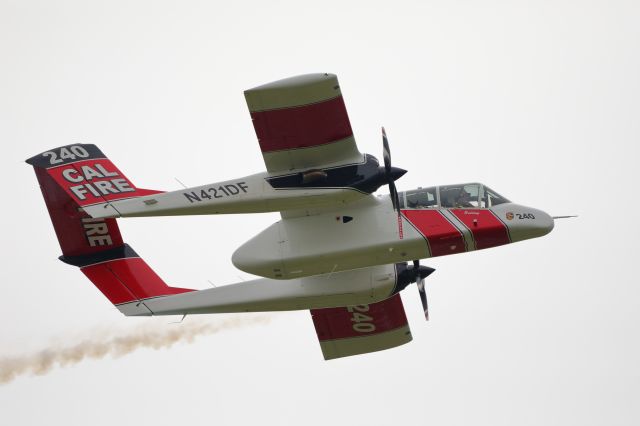 North American Rockwell OV-10 Bronco (N421DF) - OV-10A Bronco of Cal Fire executes a flyby at the California Capital Airshow - 03/22/2025