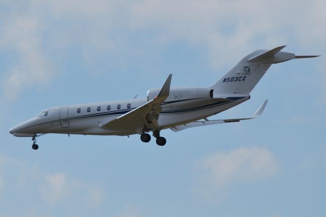 Cessna Citation X (N503CX) - CESSNA AIRCRAFT COMPANY on final for runway 20 at KJQF - 11/6/14