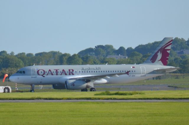 Airbus A320 (A7-AHC) - Taxiing to Stand to get refueled to depart to Doha .br /Received Painting at Shannon 