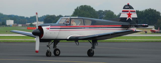 YAKOVLEV Yak-18T (N36YK) - Prepping for a demo flight at a Hangar Party in 2011.