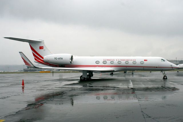 Gulfstream Aerospace Gulfstream V (TC-ATA) - Parked on the 'W' stands on 24-Jan-19.