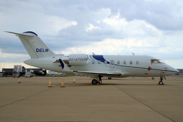 Canadair Challenger (RA-67245) - Parked on Stand 454 on 9-Jul-21 after arriving from UUWW the previous day.