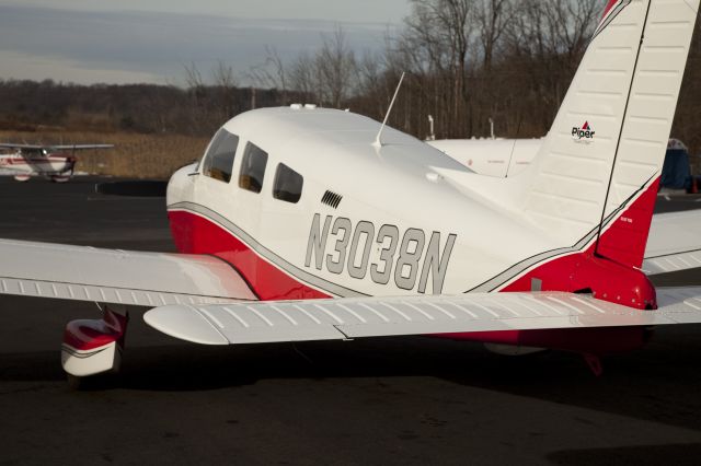 Piper Cherokee (N3038N) - Aircraft based at RELIANT AIR, where you find the lowest fuel prices on the Danbury airport!