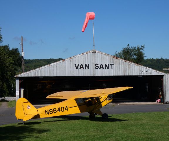 Piper NE Cub (N88404) - Shown here is a 1946 Piper J3C-65 Cub on this VFR day in the Summer of 2018.