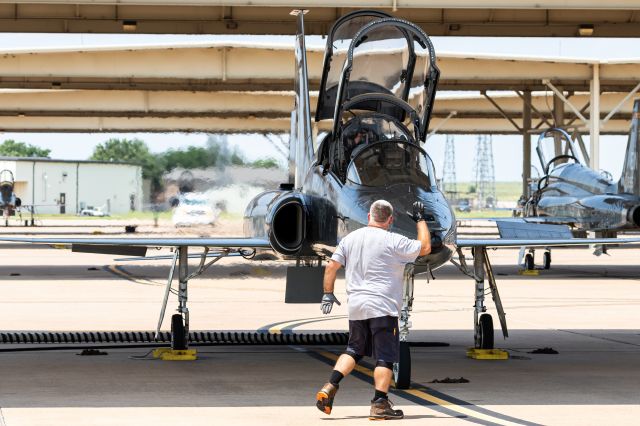 63-8192 — - Flight control checks before launching this ENJJPT T38. 