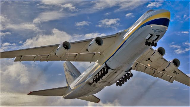 Antonov An-124 Ruslan (UR-82008) - A Russian giant seen departing St Maarten. 