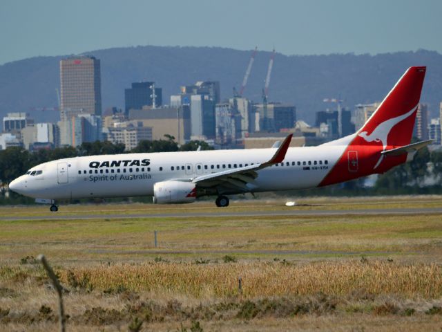 Boeing 737-800 (VH-VYH) - On taxi-way heading for Terminal One after landing on runway 23. Thursday 12th April 2012.