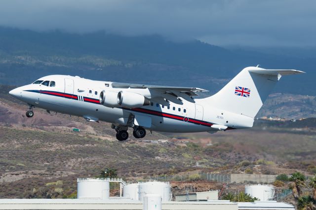 British Aerospace BAe-146-100 (ZE701) - Tenerife Sur (TFS/GCTS)br /14/02/2017br /Rare visit of this BAe 146-100 CC.2 of the Royal Air Force, which was carrying a small contingent of military personnel, making a technical stopover for the fueling at the TFS airport, coming from Malaga.-