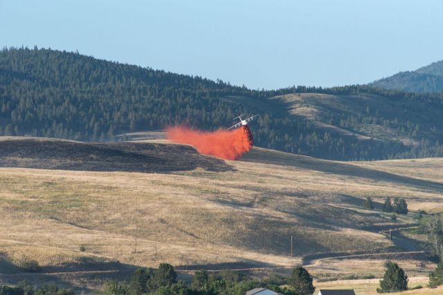 British Aerospace BAe-146-200 (N471NA) - Fire suppression operation near Missoula, MT 2022