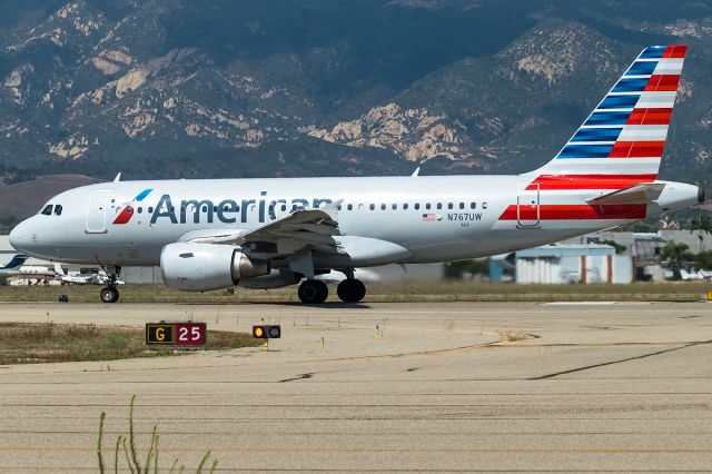 Airbus A319 (N767UW) - DFW-SBA-DFW