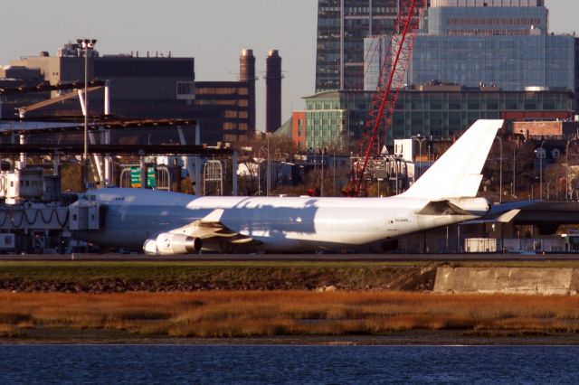 Boeing 747-400 (VQ-BWS) - Long Tail Aviation Cargo B747-467F (VQ-BWS) at Boston Logan on 11/16/20 after diverting from JFK the previous night due to weather.