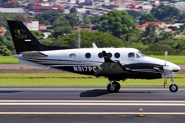 Beechcraft King Air 90 (N917PC) - Grupo Coens brand new C90 GTX arriving for the first time to SJO. New to the DB.