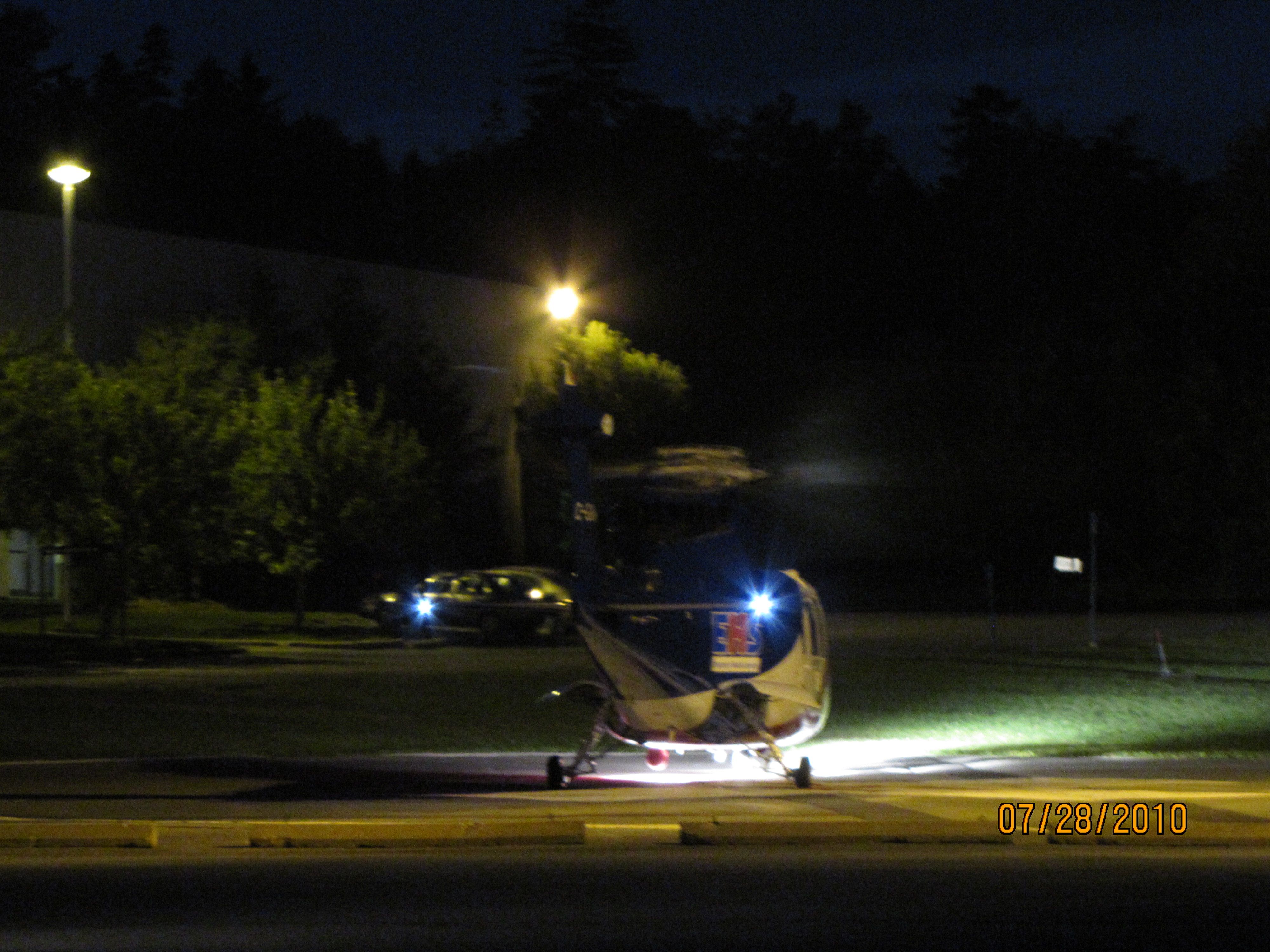 C-GIMN — - Life Flight ready to lift off Pad at Hospital in Bridgewater  Nova Scotia. July 28/2010
