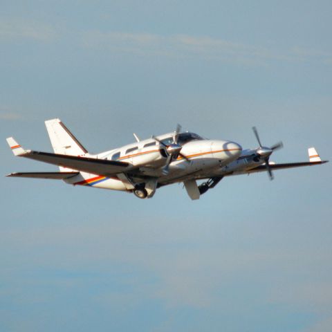 Piper Navajo (C-GKCN) - Just after takeoff out of Galveston for some bathymetric survey work along the Gulf Coast.