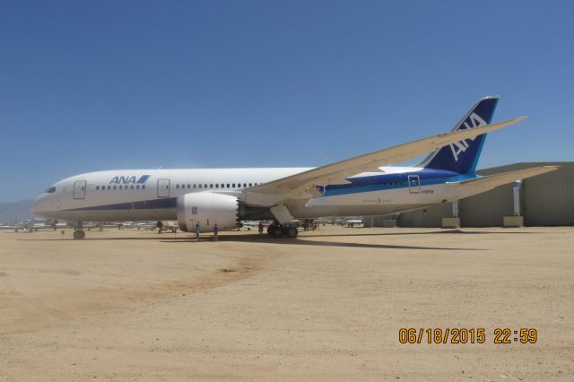 Boeing 787-8 (N787EX) - This was taken at the Pima Air and Space Museum in Tucson, AZ.