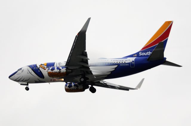 Boeing 737-700 (N946WN) - Shown arriving 23-R on 03-27-18 in the rain and overcast for its first visit since acquiring the "Louisiana One" Paint Scheme. Posting just for documentation purposes.