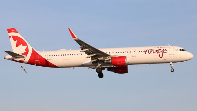 Airbus A321 (C-FJOU) - Landing at dusk. Jun 8 2018