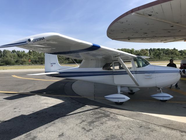 Cessna Skyhawk (N7379A) - Met a young lady going out for a Flight. We own the same year, but a Tail Dragger. Blue Skies!