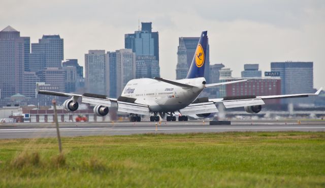 Boeing 747-400 (D-ABVP) - Welcome to Boston.......the local time is on FlightAware.Com !