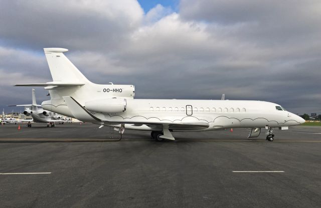 Dassault Falcon 8X (OO-HHO) - Rare Dasault Falcon 8X visitor to KBOS Logan 10/01/2018