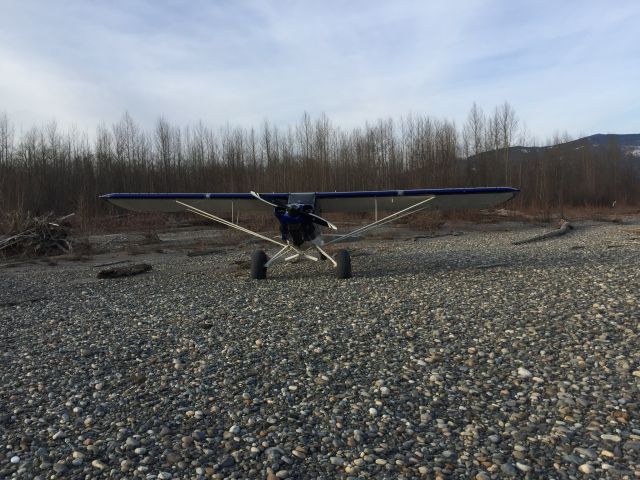 Piper L-21 Super Cub (N364CF) - River sand bar 