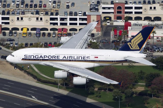 Airbus A380-800 (9V-SKA) - 9V-SKA - A380-800 landing at KLAX