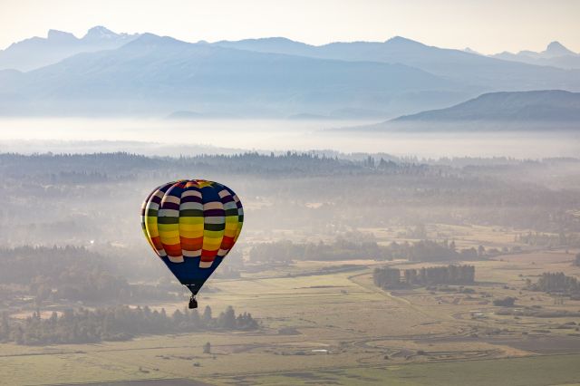 N105NF — - Foggy morning over the Snohomish River Valley in Washington State