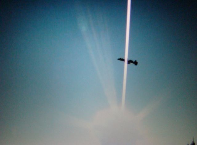 Fairchild-Republic Thunderbolt 2 — - 2008 Warthog Competition Smoky Hill Bombing Range, Salina, KS.  Flying above the sun.