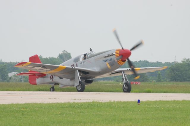 — — - P-51C landing at Memorial Day airshow, Columbia, MO, 2011