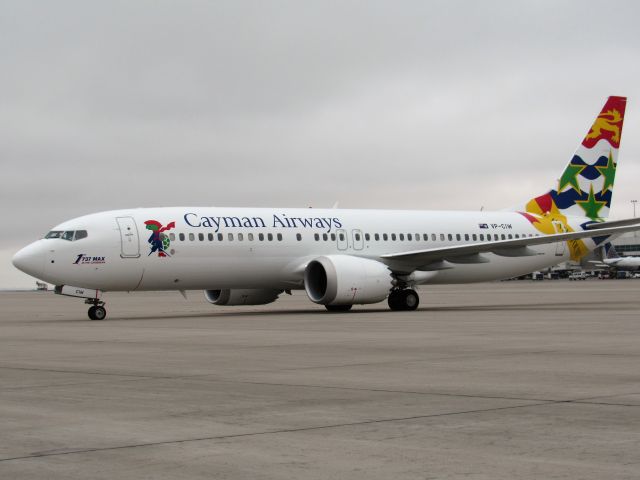 Boeing 737 MAX 8 (VP-CIW) - Cayman Airways inaugural route between George Town (GCM) and Denver (DEN) with their new Boeing 737 Max 8 on 2 Mar 2019