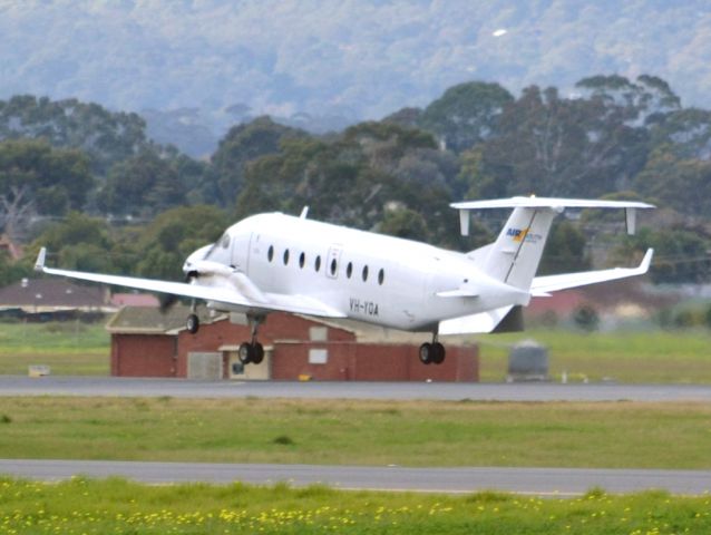 Beechcraft 1900 (VH-YOA) - Lifting off runway 05. Thursday 12th July 2012.