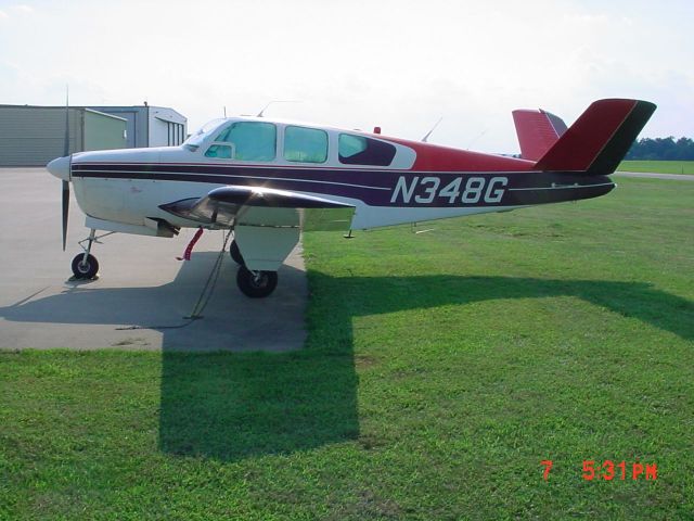 Beechcraft Bonanza (36) (N348G) - Parked on ramp 7/7/09