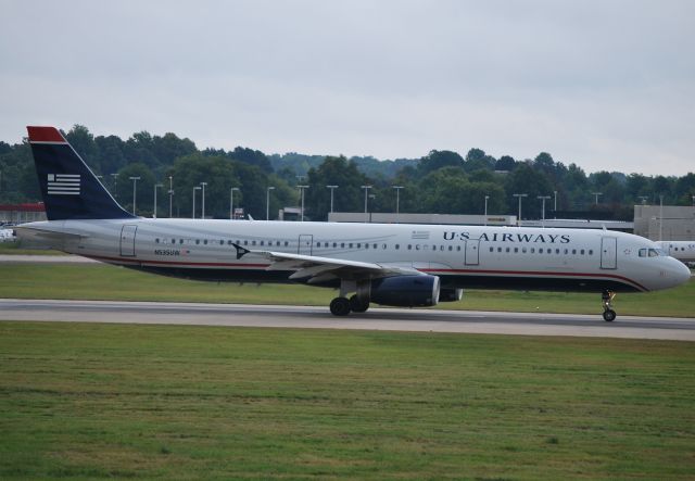 Airbus A321 (N535UW) - Rolling 18C - 7/12/10