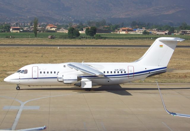 British Aerospace BAe-146-200 (CP-2634) - CP-2634 BAe 146-200 s/n E2096 active since 27/09/10 with Minera San Cristóbal SA, Bolivia.