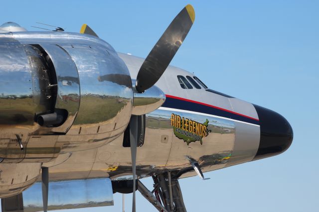 Lockheed EC-121 Constellation (N422NA) - Side profile of No. 4 Engine & Cockpit of Connie "Bataan" shortly before departure for Madison, WI & Chino,  CA